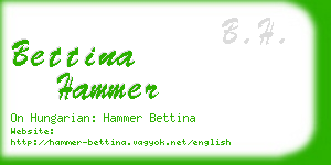 bettina hammer business card